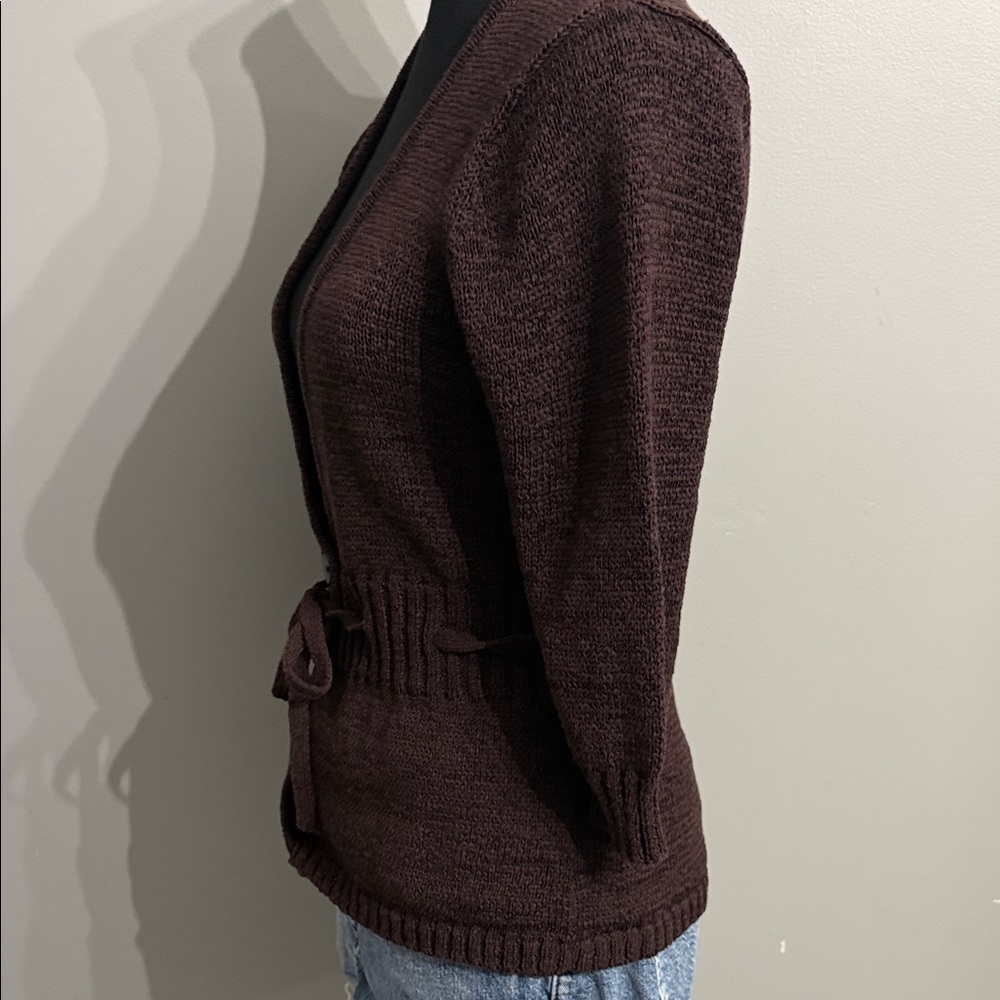 WD.NY Deep Brown Women's Cardigan - Picture 5 of 6